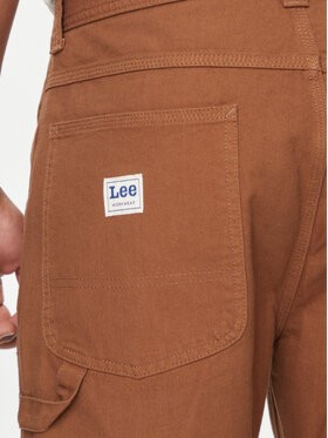 Lee Szorty materiałowe Carpenter 112349191 Brązowy Relaxed Fit