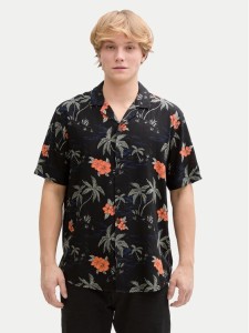 Tom Tailor Denim Koszula 1045191 Czarny Relaxed Fit