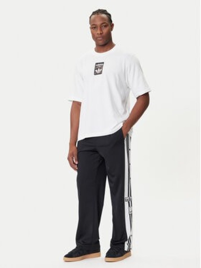 adidas T-Shirt Leo JV7570 Biały Oversize