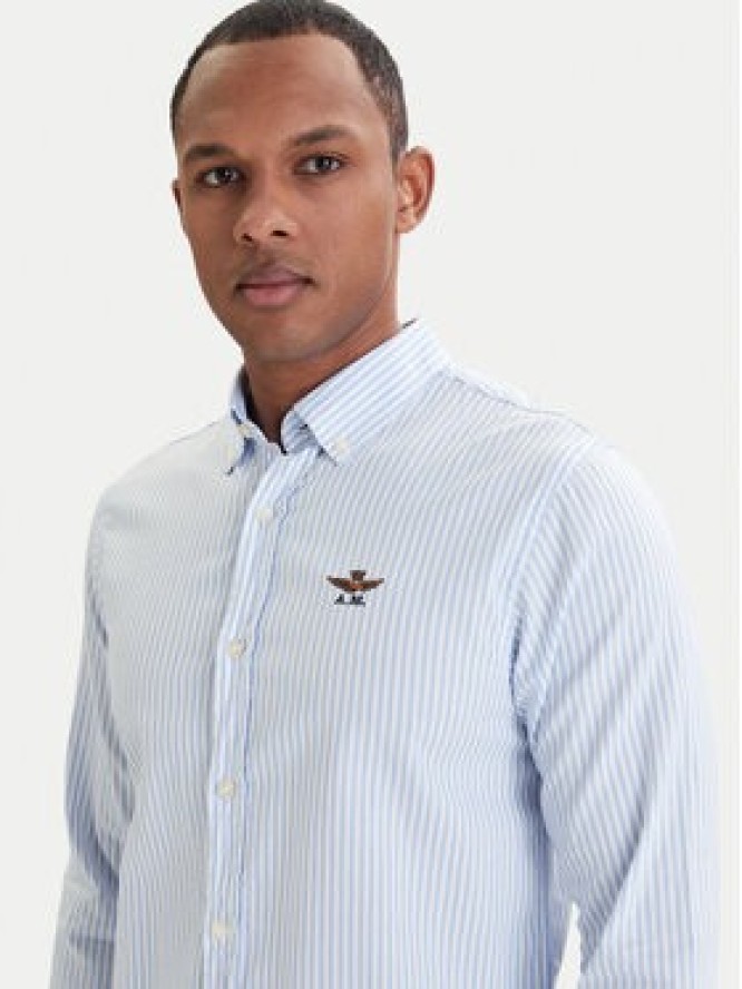 Aeronautica Militare Koszula 261CA1320UCT03532 Błękitny Regular Fit