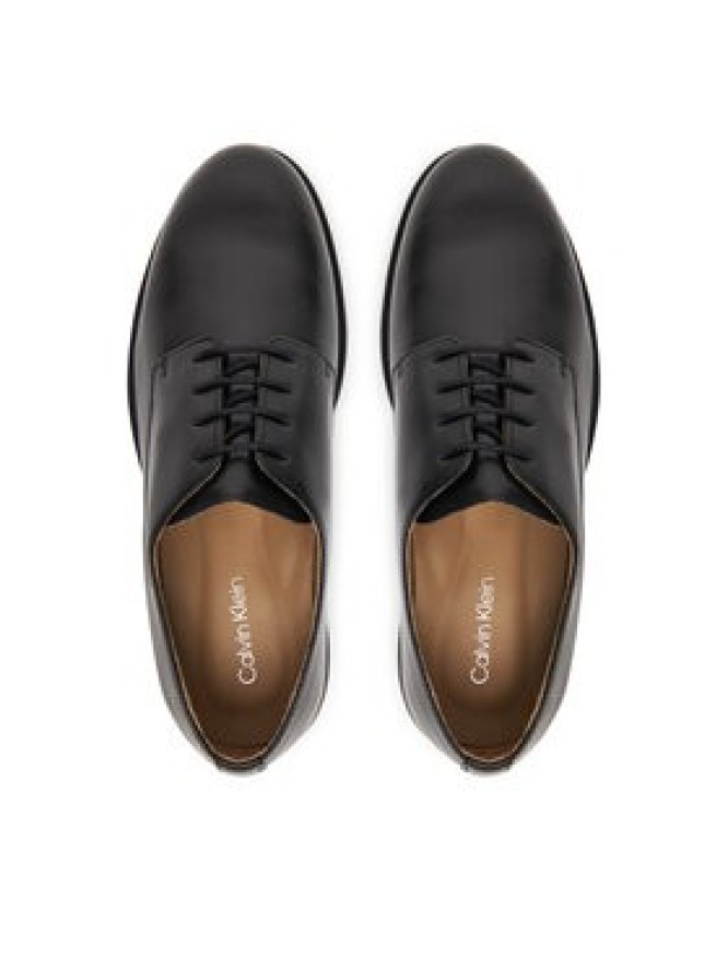 Calvin Klein Półbuty Ess Rubber Derby Lth HM0HM02056 Czarny