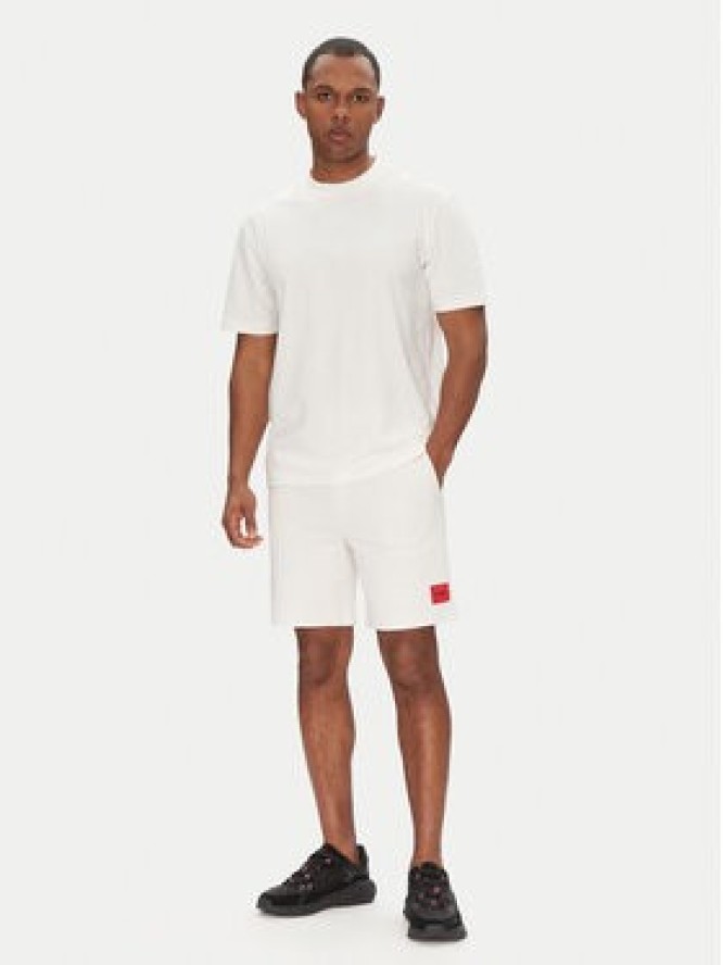 HUGO Szorty sportowe Diz222 50466196 Écru Regular Fit