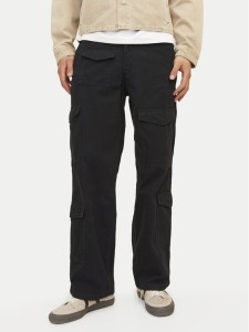 Jack & Jones Spodnie materiałowe Bill 12258307 Czarny Relaxed Fit