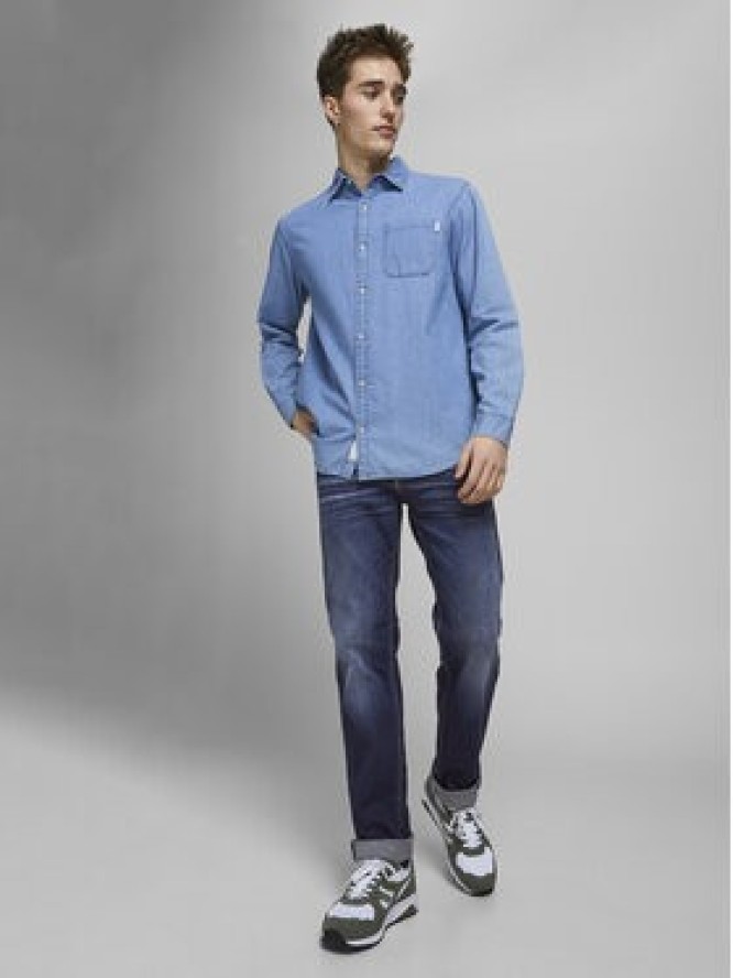 Jack & Jones Jeansy Clark 12177444 Granatowy Regular Fit