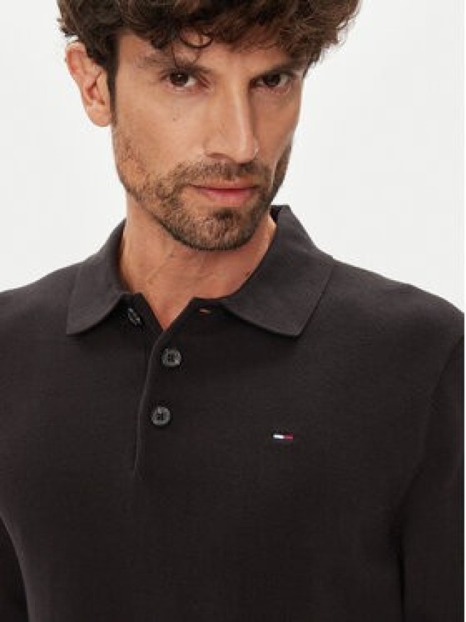 Tommy Jeans Sweter Essential DM0DM20304 Czarny Slim Fit