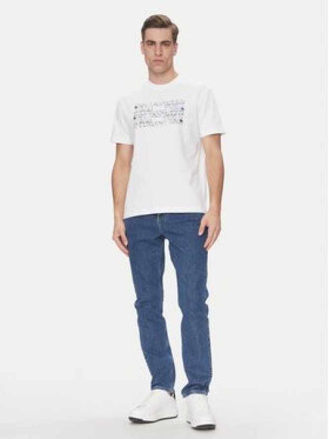 Karl Lagerfeld Jeans T-Shirt A2M17038 Biały Regular Fit