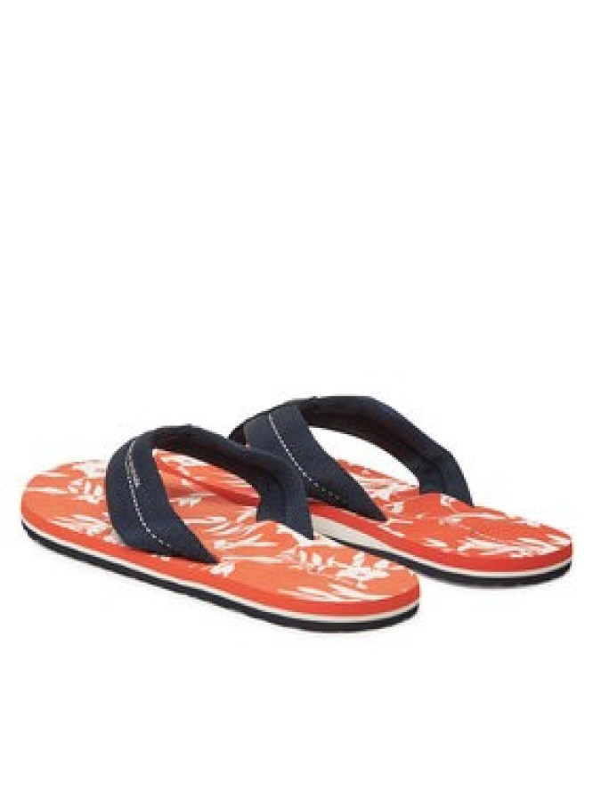 Tommy Hilfiger Japonki Hilfiger Flw Print Beach Sandal FM0FM05507 Granatowy