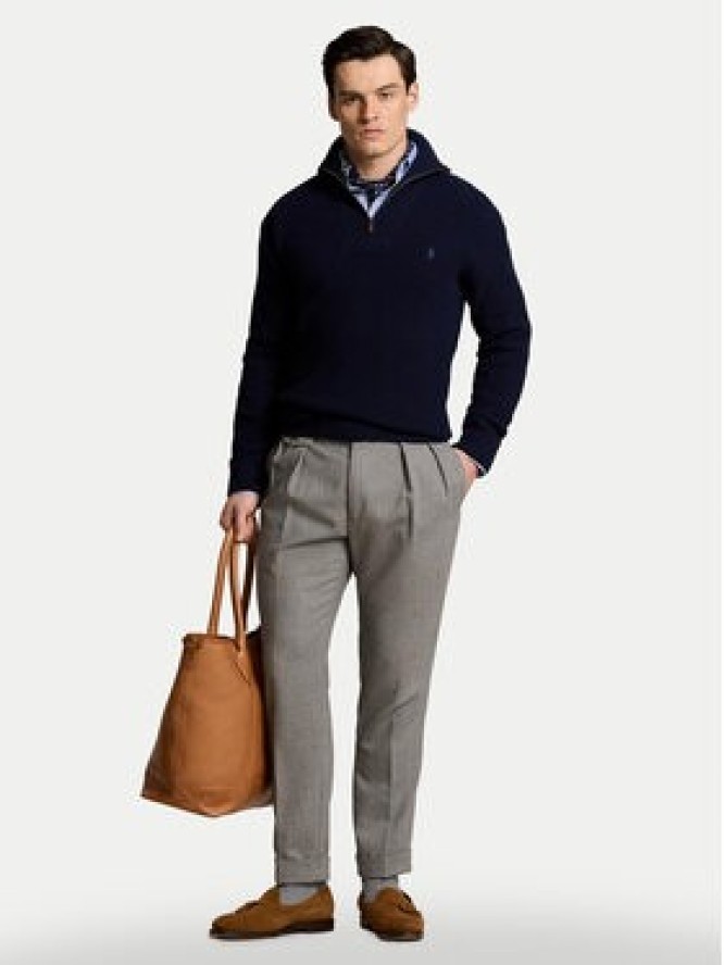 Polo Ralph Lauren Sweter 710941101001 Granatowy Regular Fit