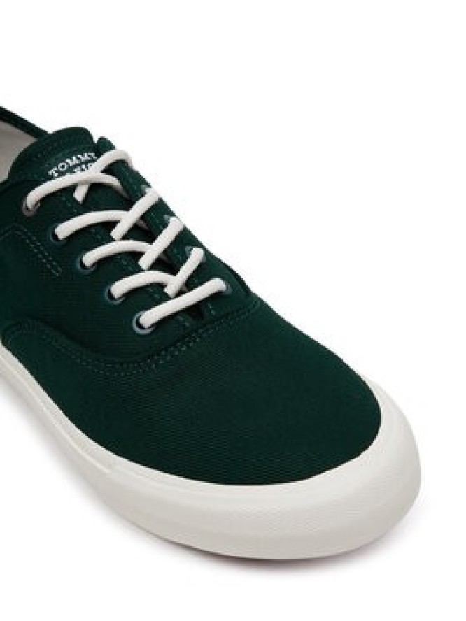 Tommy Hilfiger Tenisówki Th Hi Vulc Low Oxford Twill FM0FM05400 Zielony