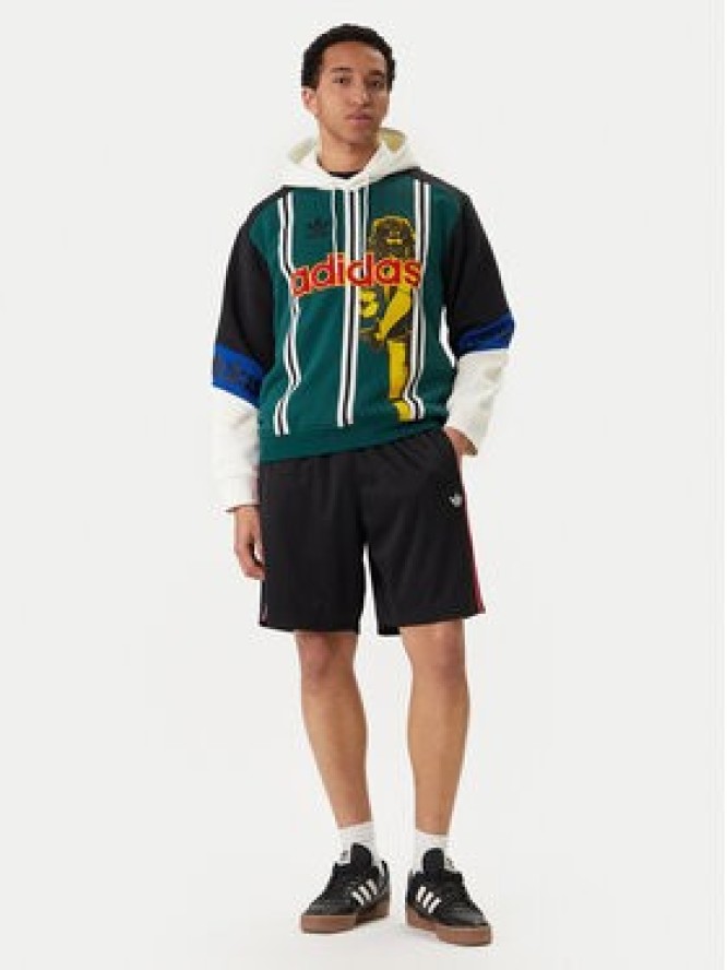 adidas Bluza Archive Football Graphic KD1438 Zielony Loose Fit