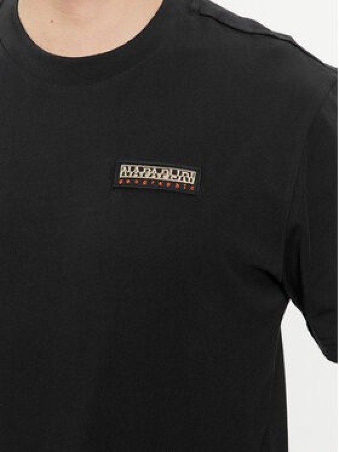 Napapijri T-Shirt Iaato NP0A4HFZ Czarny Regular Fit