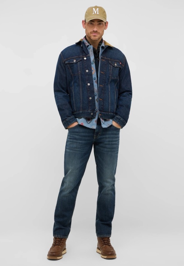 Męskie Spodnie jeansowe Mustang Style Denver Straight Denim Blue 1016817 5000 873