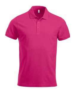 clique Classic Lincoln S/S koszulka polo męska nowy krój – bright cerise