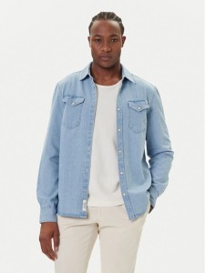 Mustang Koszula jeansowa Duver 1016950 Niebieski Regular Fit
