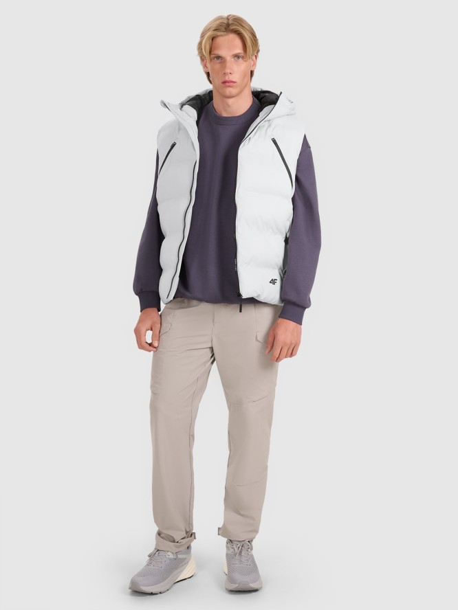 4F Bezrękawnik puchowy z wypełnieniem syntetycznym męski - szary M