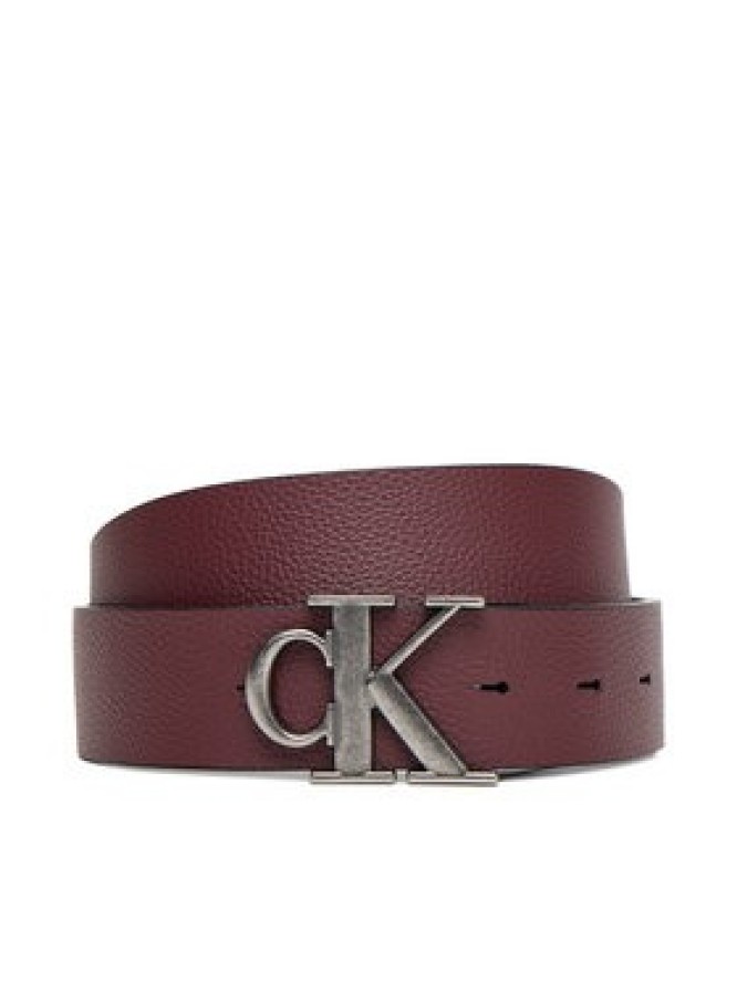 Calvin Klein Pasek Męski Monogram Buckle 35Mm Adj/Rev LV04D7017G Czarny