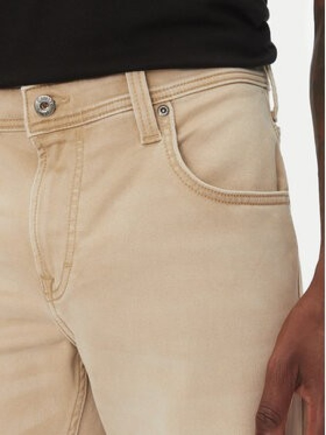 Mustang Szorty jeansowe Chicago Z 1016351 Beżowy Slim Fit