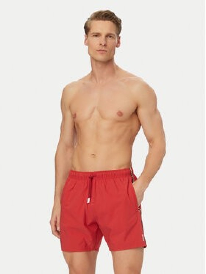 BOSS Szorty kąpielowe Iconic 50491594 Czerwony ciemny Regular Fit