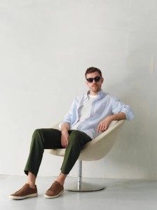 Brązowe półbuty męskie