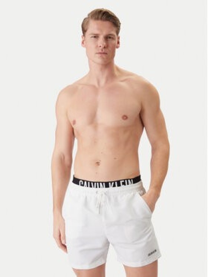 Calvin Klein Swimwear Szorty kąpielowe LV00N61015 Biały Regular Fit