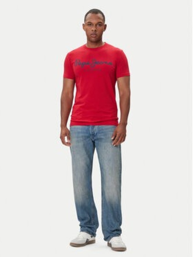 Pepe Jeans T-Shirt Original Stretch N PM5010132 Czerwony Regular Fit