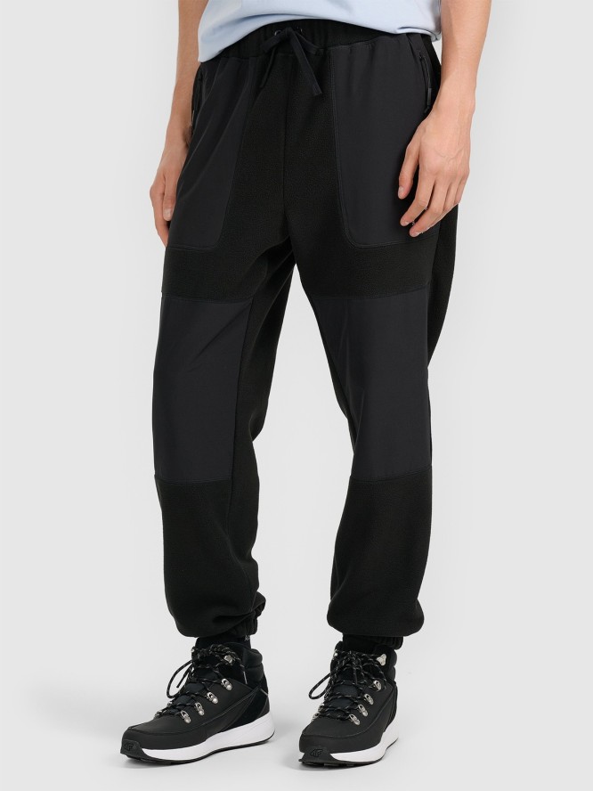 4F Spodnie polarowe joggery męskie - czarne S