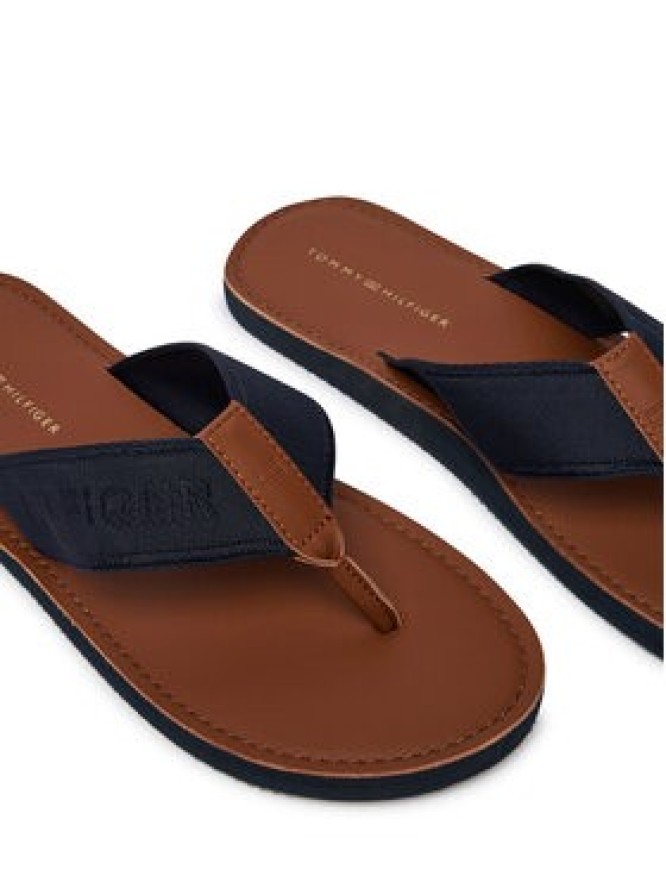 Tommy Hilfiger Japonki Jacquard Logo FM0FM05808 Granatowy