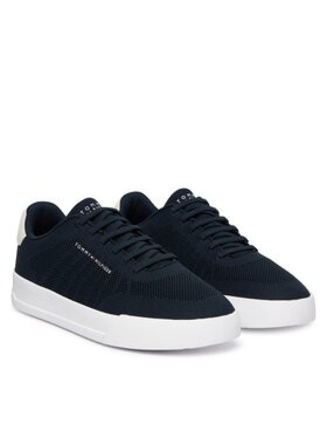 Tommy Hilfiger Sneakersy Th Court Knit FM0FM05823 Granatowy