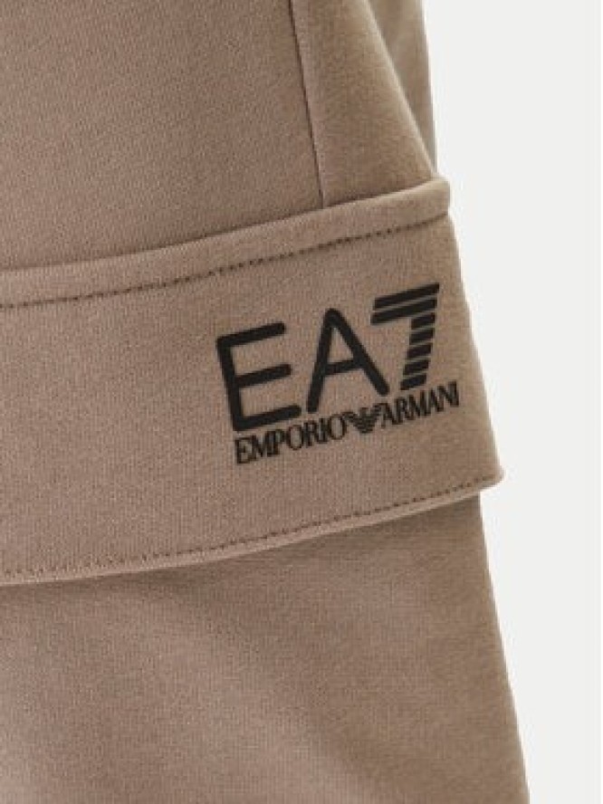 EA7 Emporio Armani Spodnie dresowe 8NPP67 PJVRZ U6167 Beżowy Regular Fit