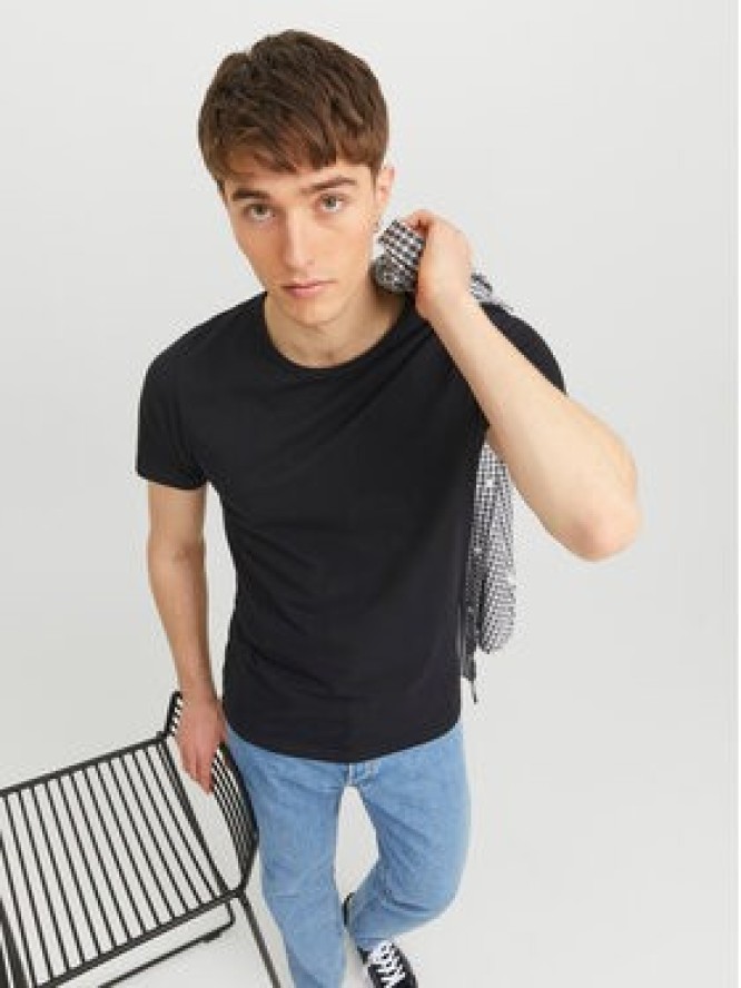 Jack & Jones T-Shirt Basic 12058529 Czarny Stretch Fit