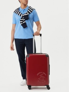 Beverly Hills Polo Club Walizka średnia CEO-BHPC-M-010-09-RED Czerwony