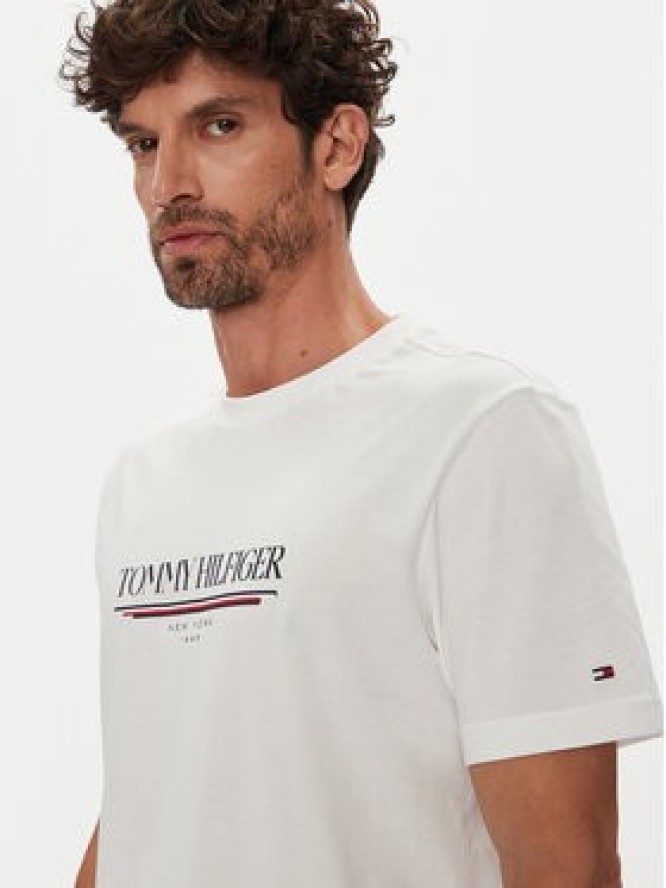 Tommy Hilfiger T-Shirt Brand Love MW0MW40324 Biały Regular Fit