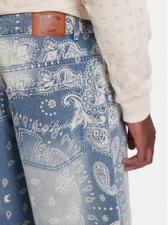 Karl Kani Szorty jeansowe Paisley PD00005502 Niebieski Regular Fit