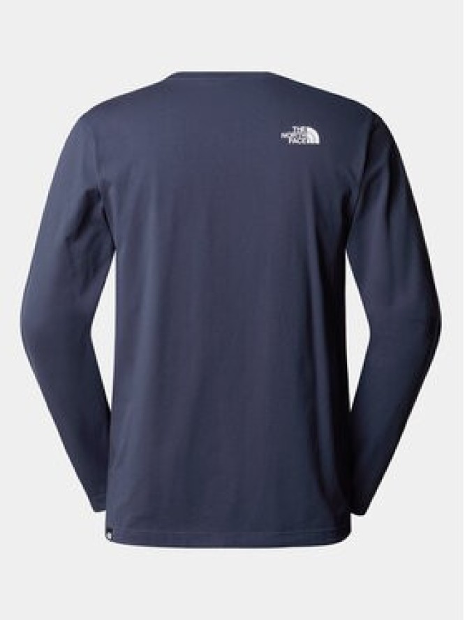 The North Face Longsleeve Simple Dome NF0A87QN Granatowy Regular Fit