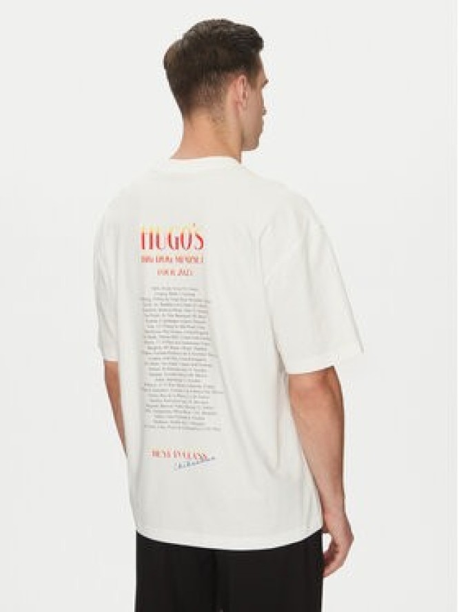 HUGO T-Shirt Dugie 50538259 Écru Oversize