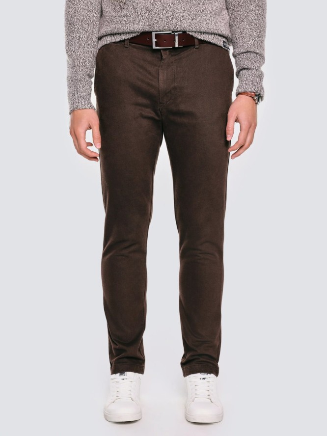Spodnie męskie chinosy brązowe Erhatin 803