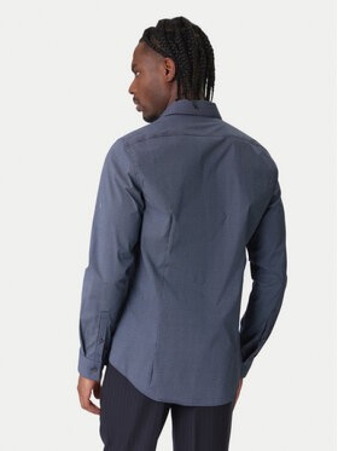 Calvin Klein Koszula LV019EU083 Granatowy Slim Fit