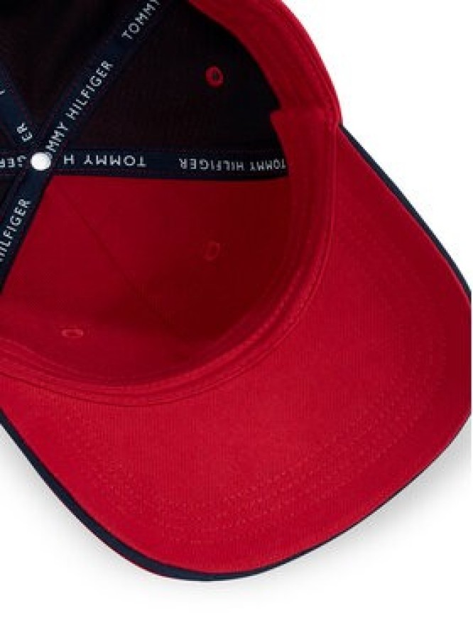 Tommy Hilfiger Czapka z daszkiem Th Corp Flannel 6 Panel Cap AM0AM13164 Czerwony