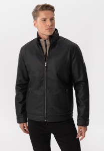 Czarna kurtka z ekoskóry J-NINO