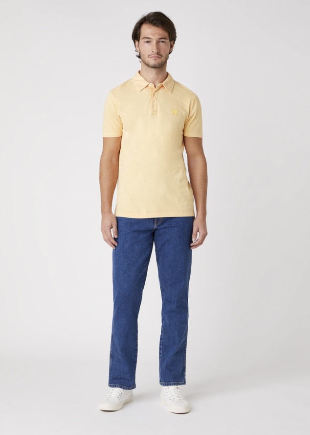 MĘSKI T-SHIRT WRANGLER SS GD POLO LOVELY MANGO W7ANDBA11 112131353