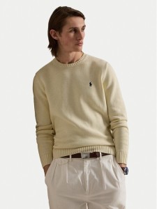 Polo Ralph Lauren Sweter 710810846035 Écru Regular Fit