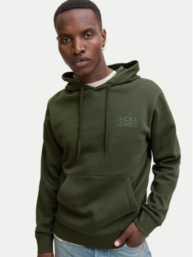 Jack & Jones Bluza Corp Logo 12152840 Zielony Regular Fit