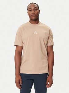 adidas T-Shirt ALL SZN JX5083 Beżowy Loose Fit