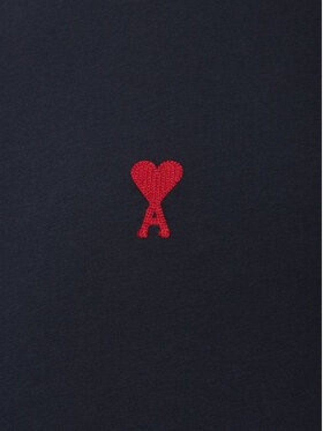 AMI Paris T-Shirt BFUTS035.724 Granatowy Regular Fit