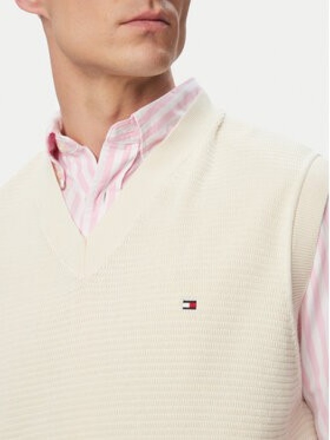 Tommy Hilfiger Sweter MW0MW43244 Kremowy Regular Fit