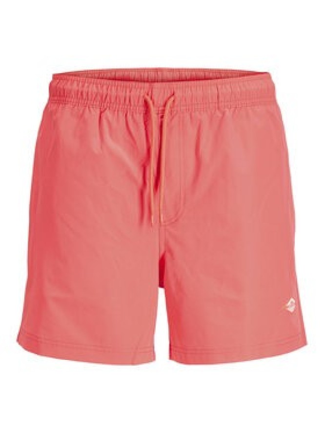 Jack & Jones Szorty kąpielowe Maui Tropic 12291385 Koralowy Regular Fit