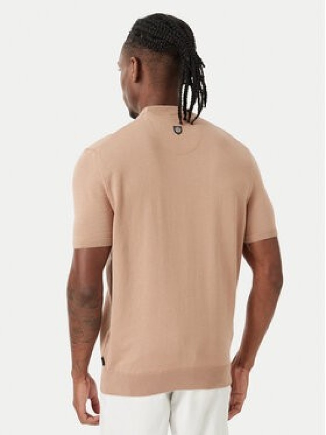 Beverly Hills Polo Club T-Shirt M7611-HR Beżowy ciemny Regular Fit