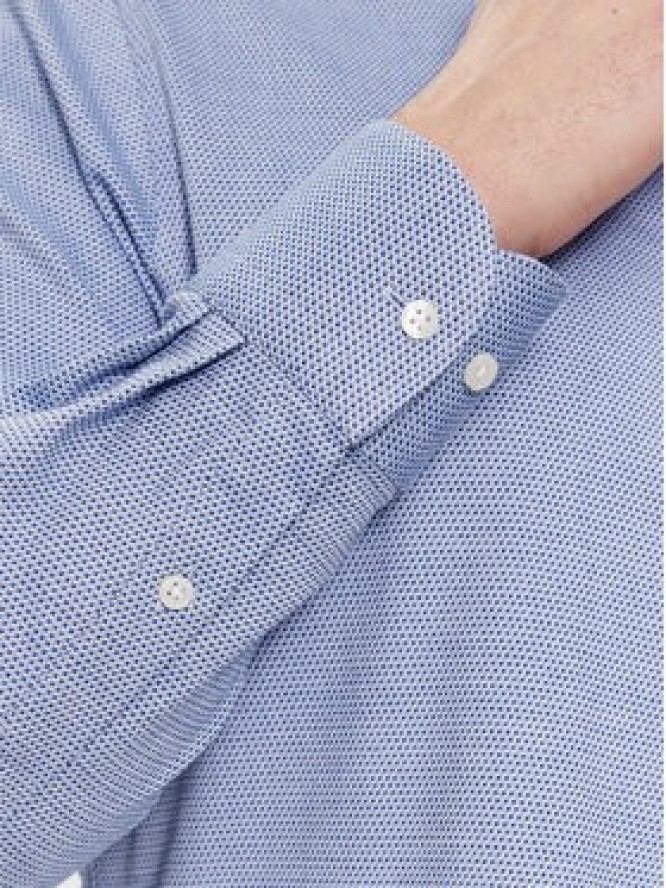 Tommy Hilfiger Koszula Cl Stretch Dobby Sf Shirt MW0MW33821 Niebieski Slim Fit