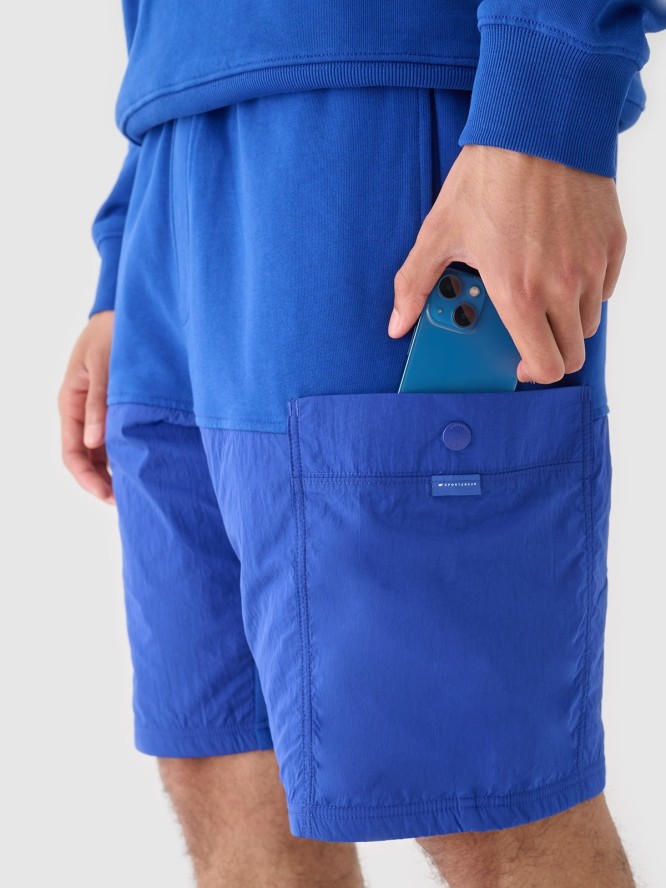 4F Spodenki casual męskie - niebieskie XL