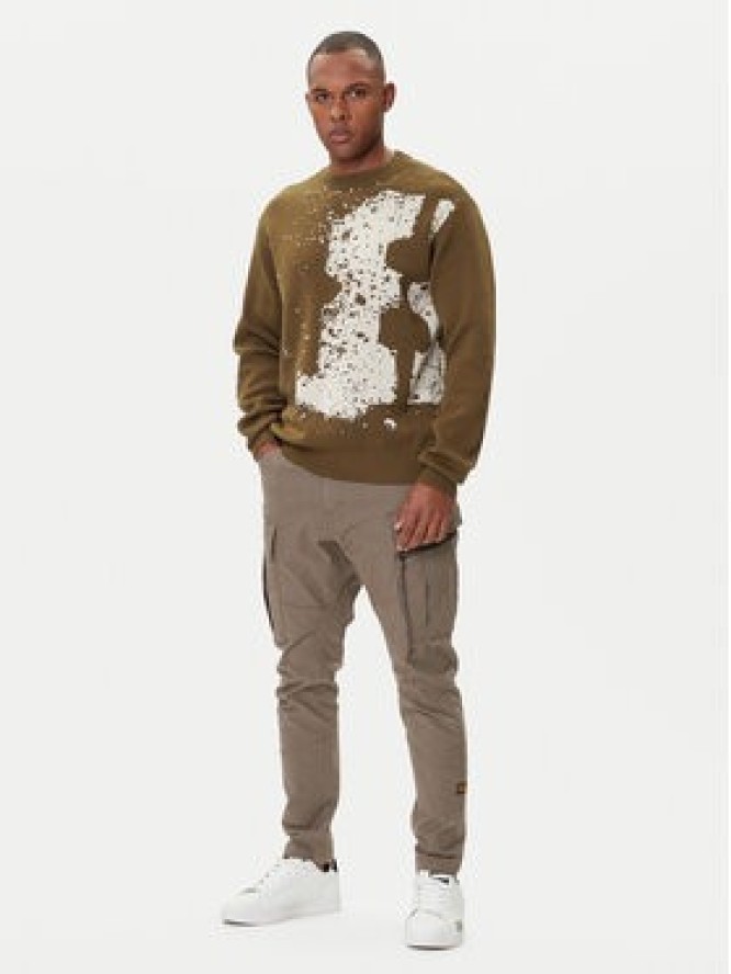 G-Star Raw Sweter Sprayed 89 D27772-D488 Zielony Relaxed Fit